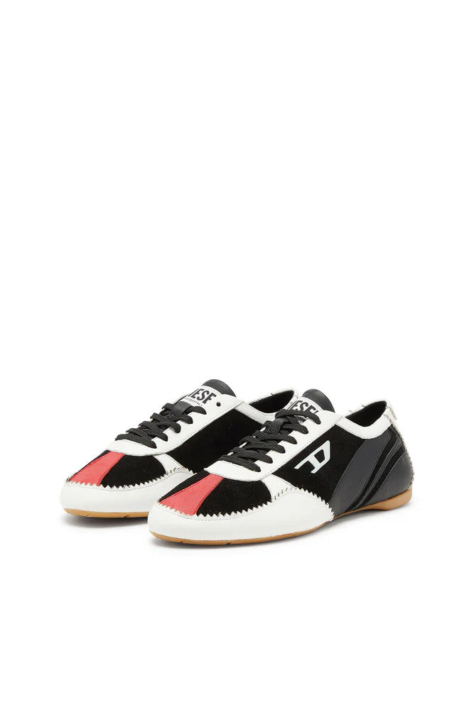 D-Mile-Flat sneakers in leather and suede