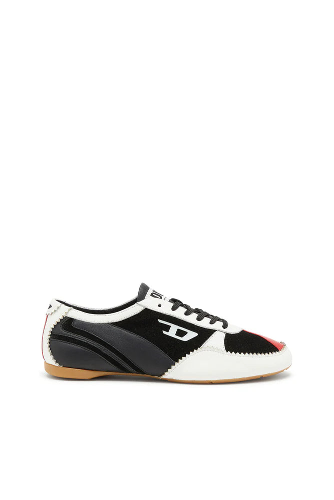 D-Mile-Flat sneakers in leather and suede