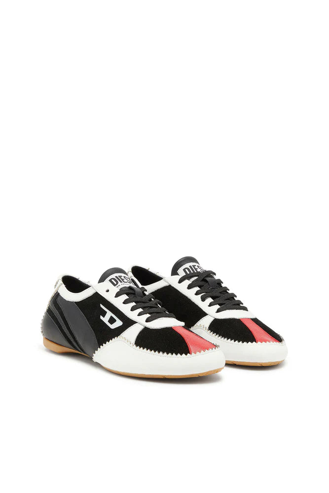 D-Mile-Flat sneakers in leather and suede