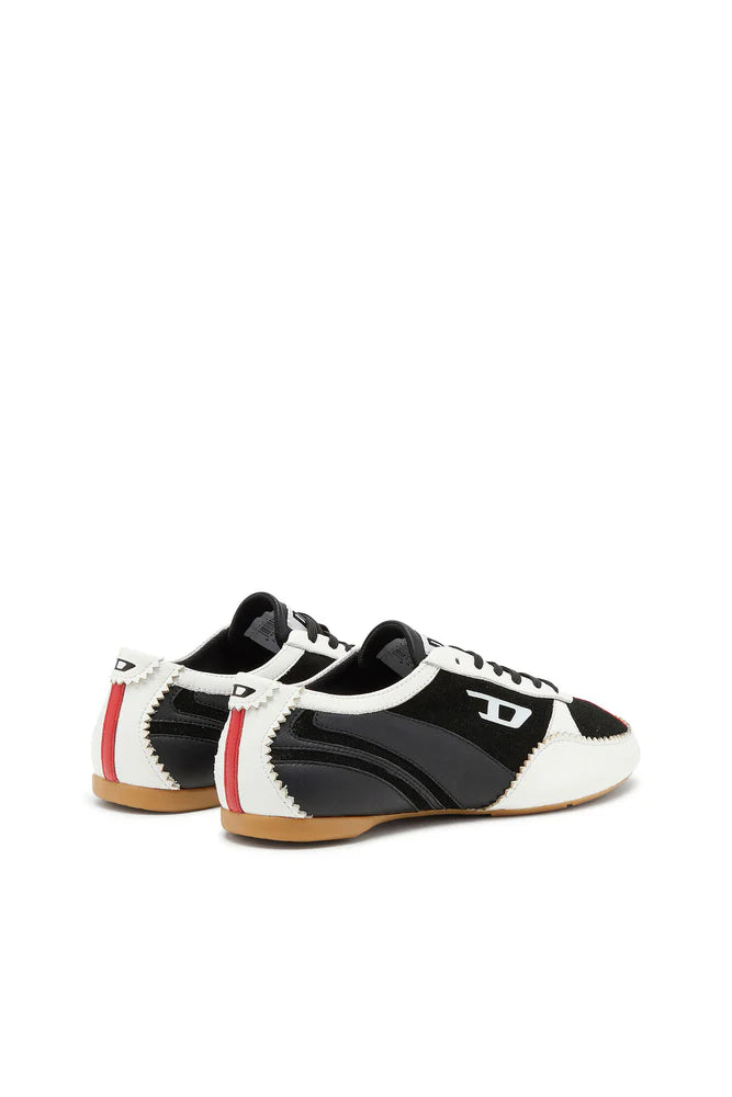 D-Mile-Flat sneakers in leather and suede