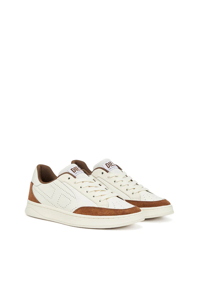 S-Dakota-Leather Sneakers With Perforated Logo