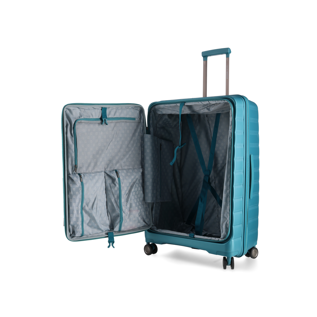 MANHATTAN JET SET TEAL BLUE LUGGAGE - LARGE 74cm