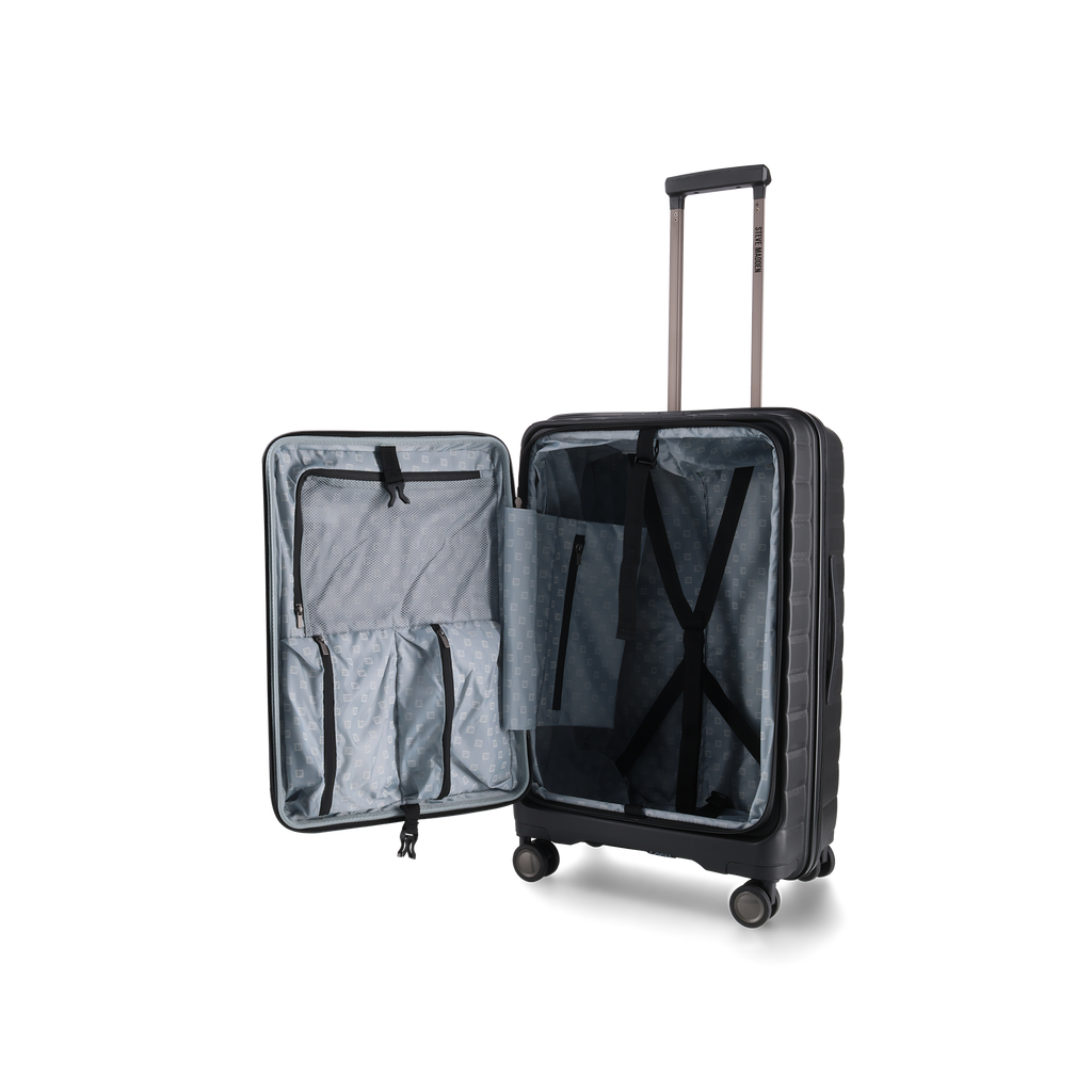 MANHATTAN JET SET BLACK LUGGAGE - MEDIUM 64cm