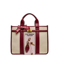 BWEBBER-LRG CANVAS NATURAL/CRANBERRY