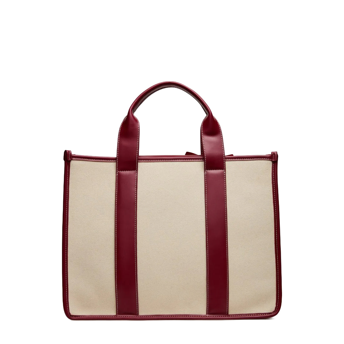 BWEBBER-LRG CANVAS NATURAL/CRANBERRY