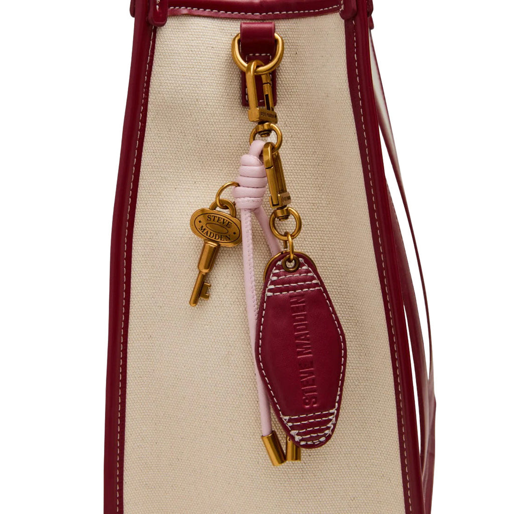 BWEBBER-LRG CANVAS NATURAL/CRANBERRY