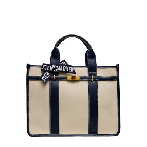 BWEBBER-LRG CANVAS NATURAL/NAVY