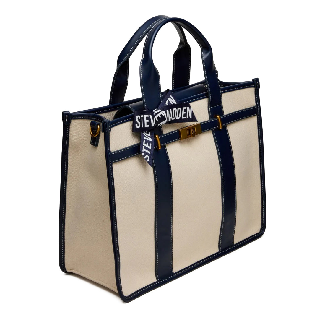 BWEBBER-LRG CANVAS NATURAL/NAVY