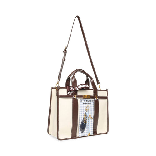 BWEBBER-LRG CANVAS NATURAL/CHOCOLATE
