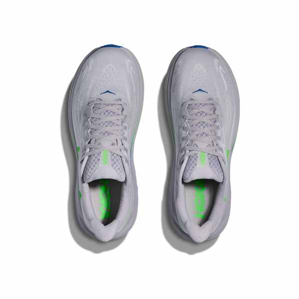 Hoka Clifton 10 Ash Grey Neon Green