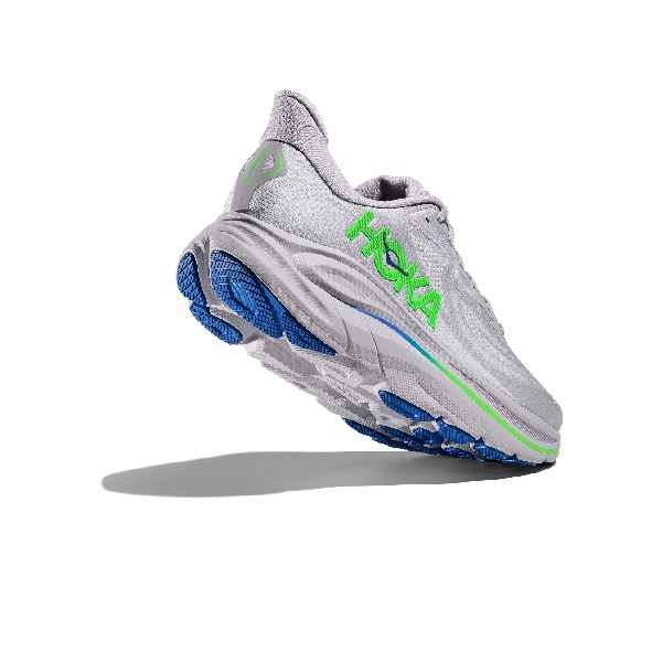 Hoka Clifton 10 Ash Grey Neon Green