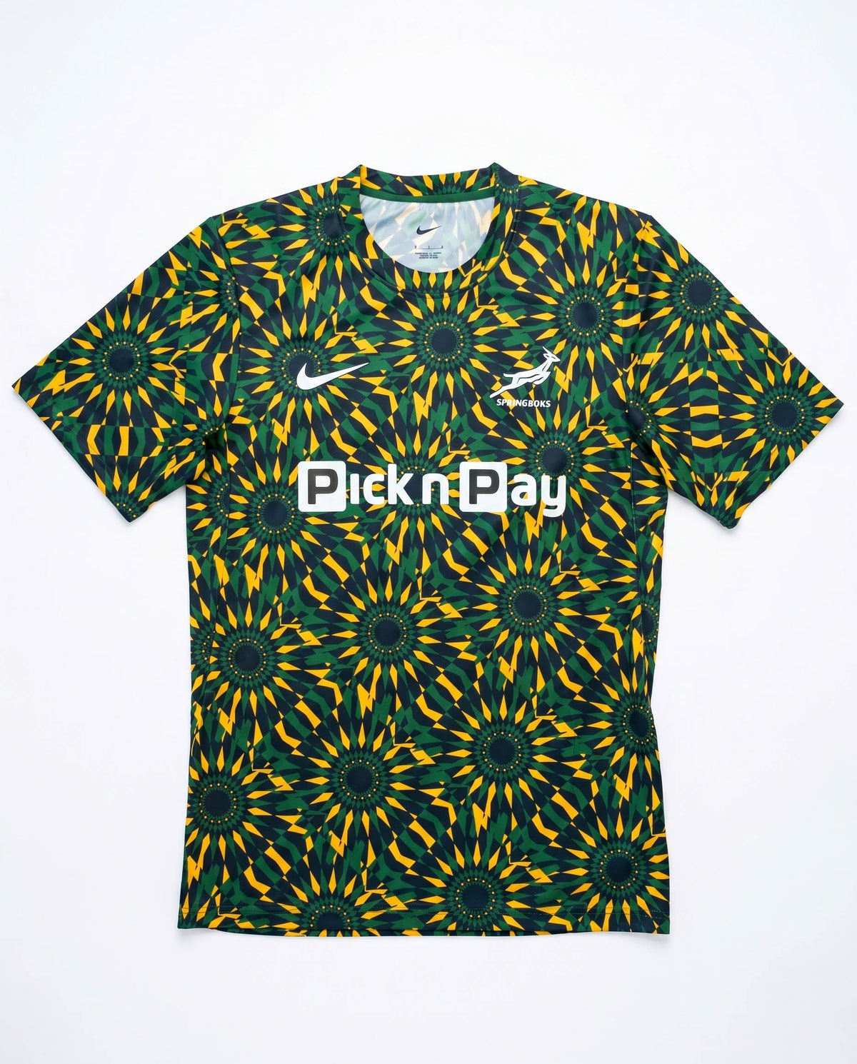 Springboks Nike Mens Pre-Match Short Sleeve Top Black
