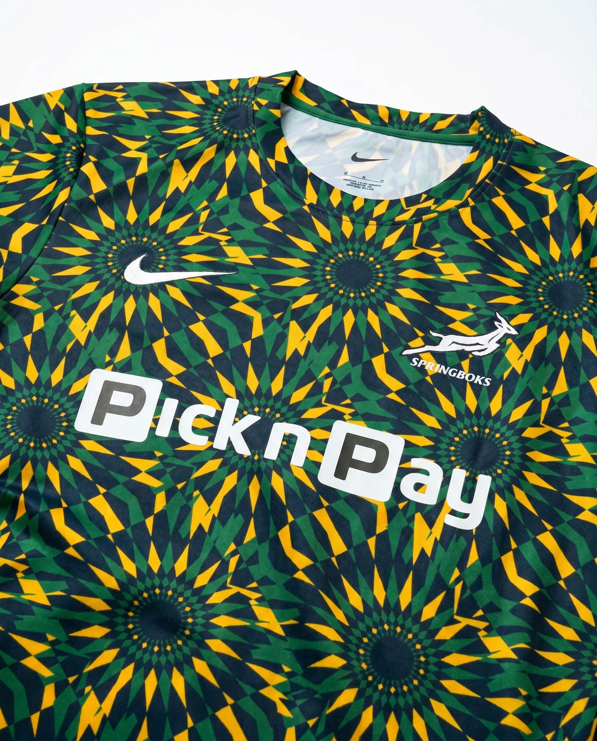 Springboks Nike Mens Pre-Match Short Sleeve Top Black
