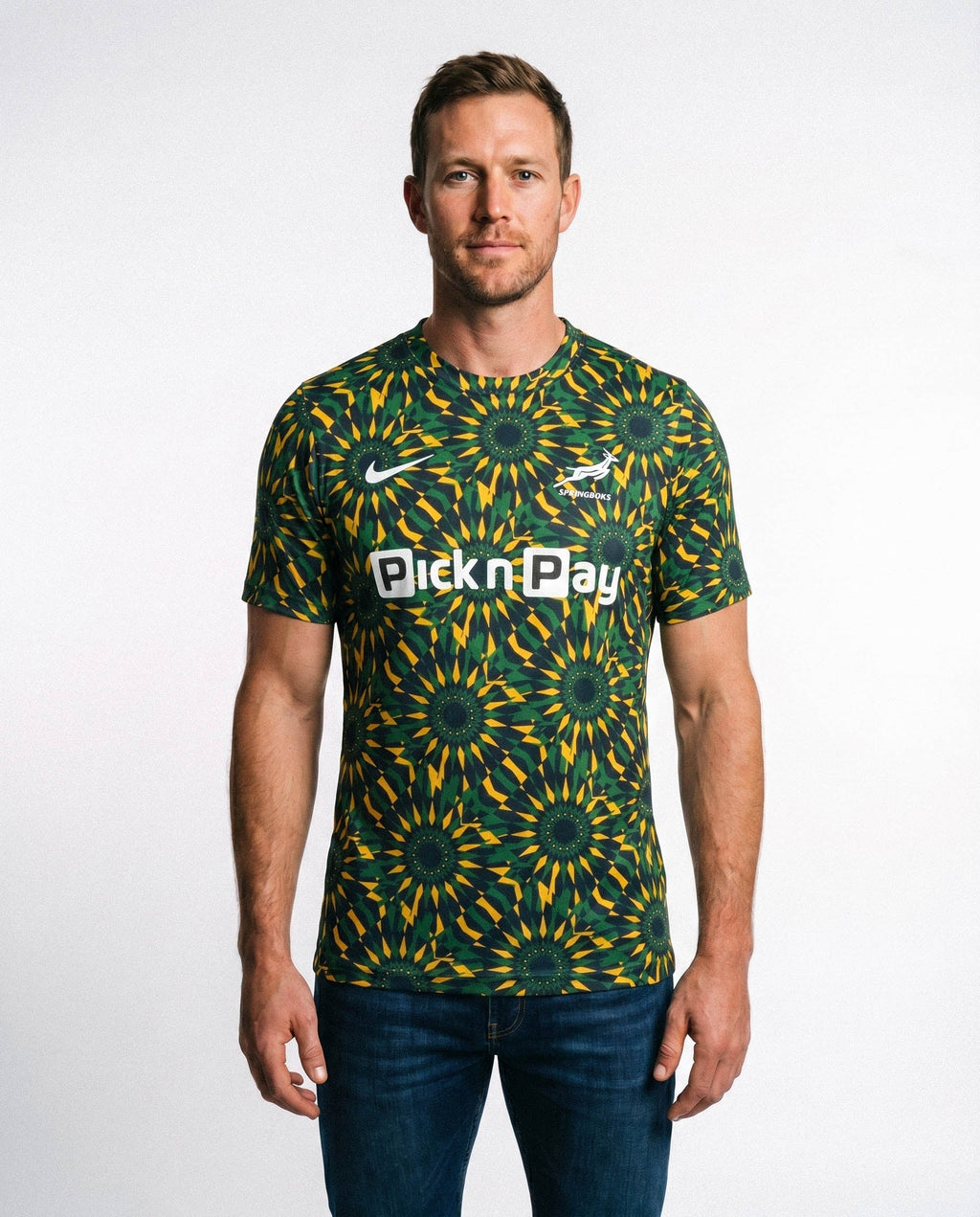 Springboks Nike Mens Pre-Match Short Sleeve Top Black