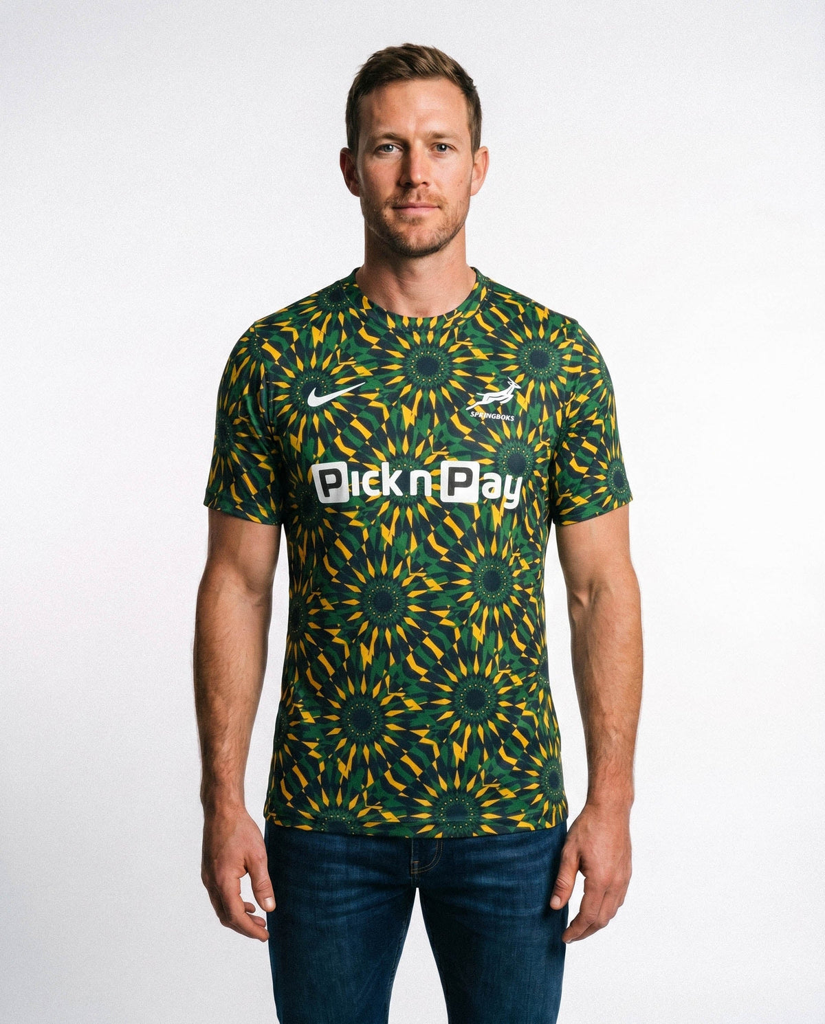Springboks Nike Mens Pre-Match Short Sleeve Top Black