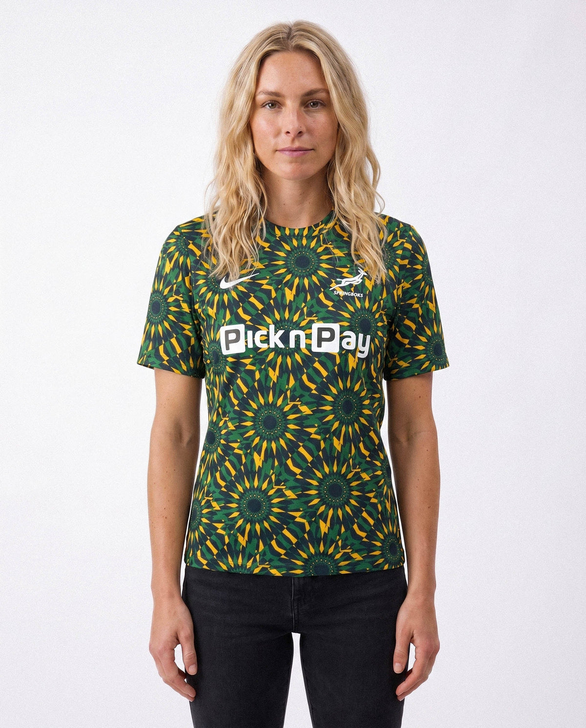 Springboks Nike Mens Pre-Match Short Sleeve Top Black