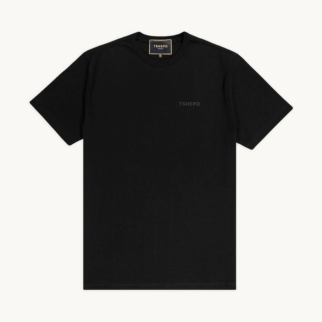 WORDMARK T-SHIRT, BLACK ON BLACK