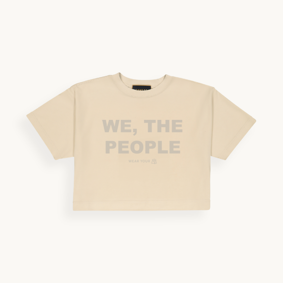 WE THE PEOPLE | CROPPED OATMEAL T-SHIRT
