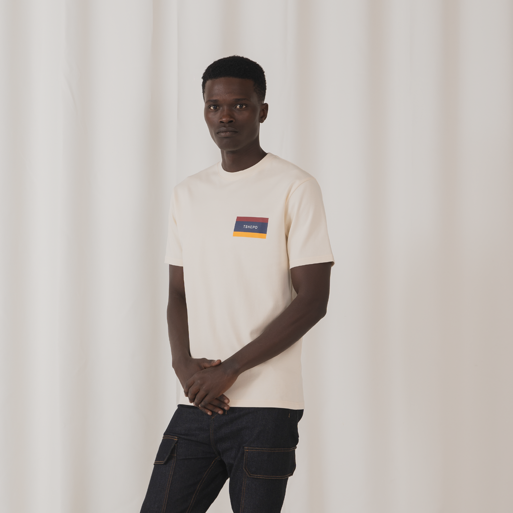 TSHEPO FLAGSHIP IVORY T-SHIRT