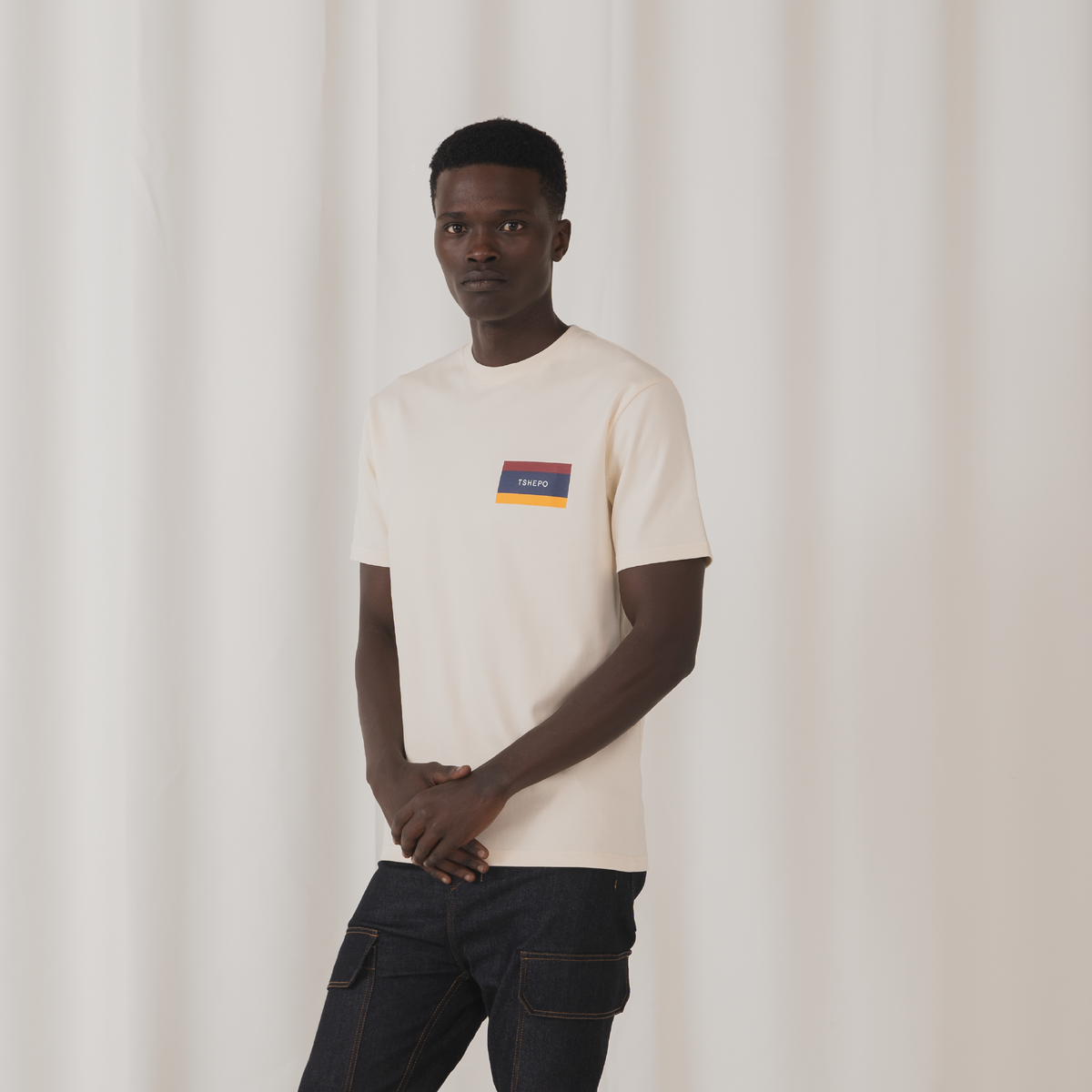 TSHEPO FLAGSHIP IVORY T-SHIRT