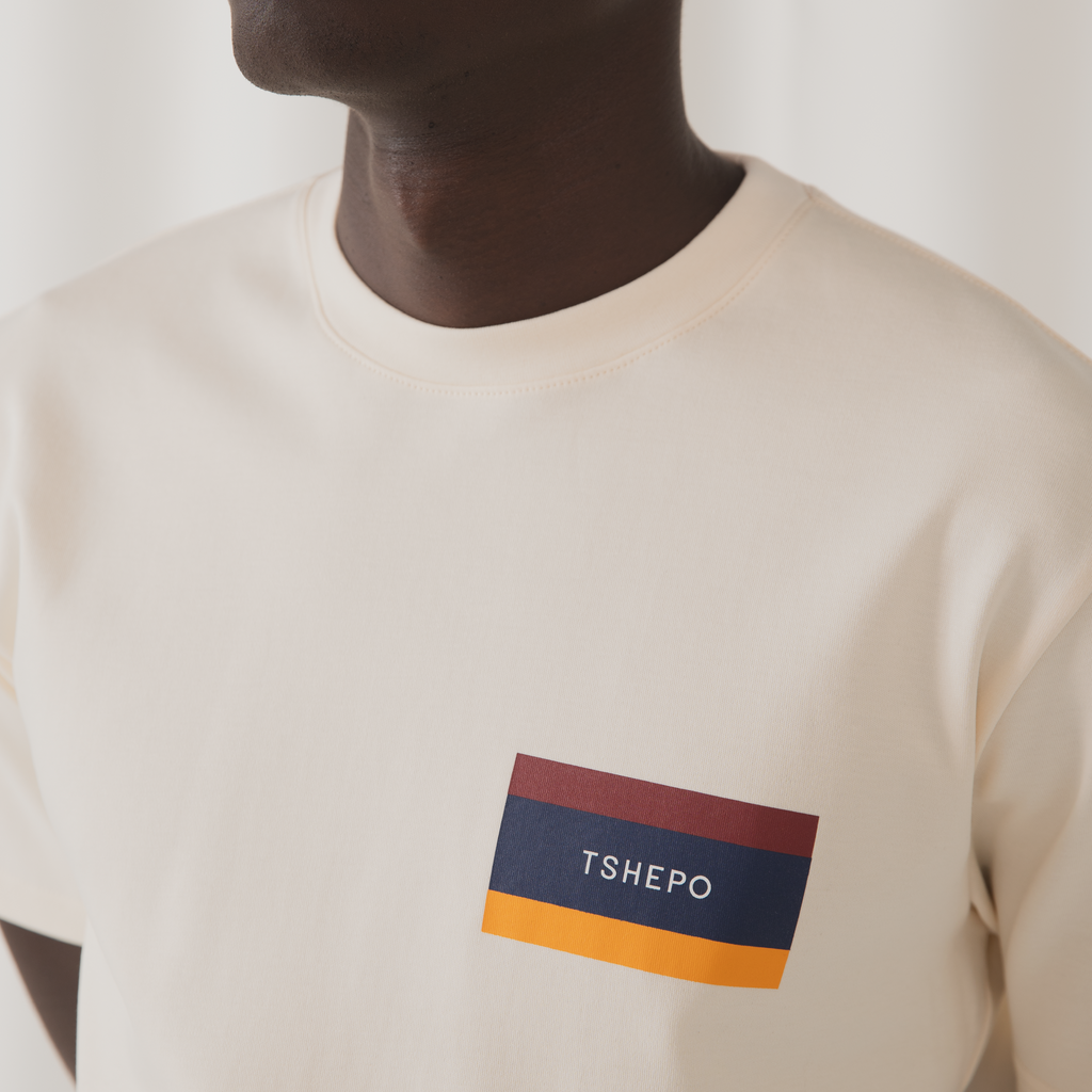 TSHEPO FLAGSHIP IVORY T-SHIRT
