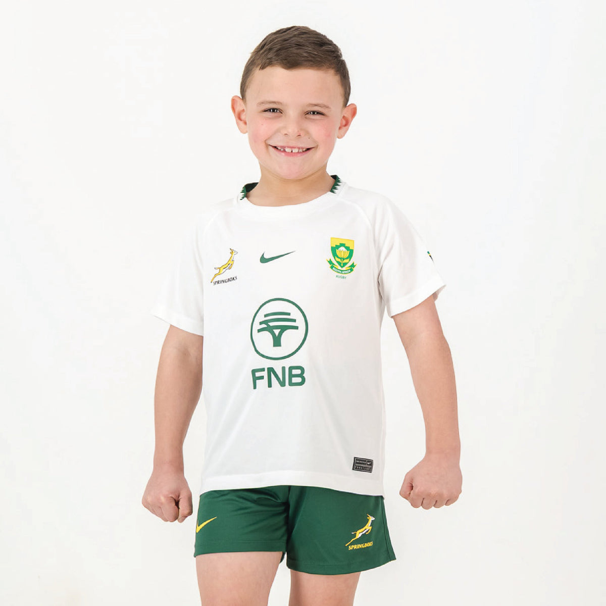 Springboks Nike Youth 25/26 Stadium Away Rugby Replica Top White