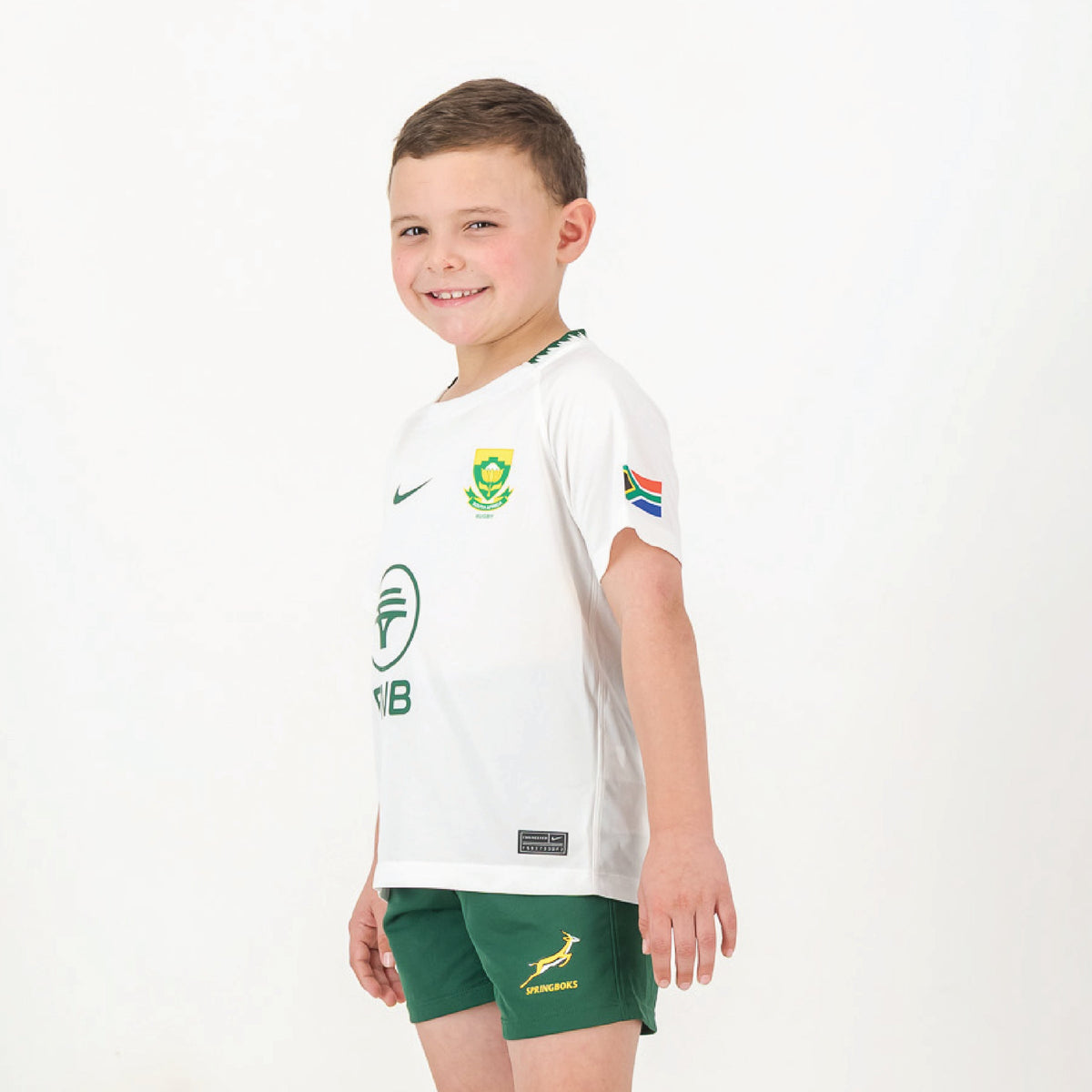 Springboks Nike Youth 25/26 Stadium Away Rugby Replica Top White