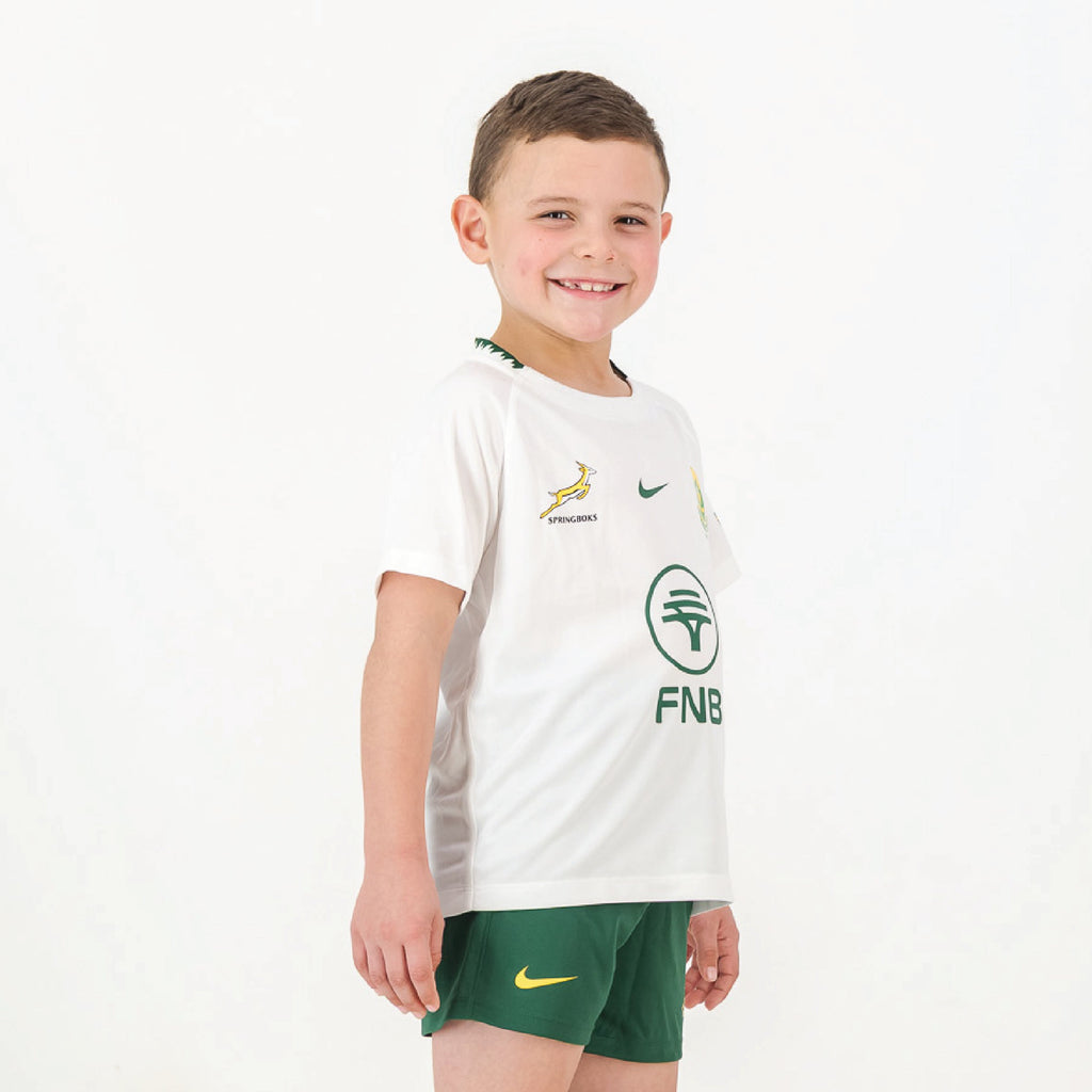 Springboks Nike Youth 25/26 Stadium Away Rugby Replica Top White
