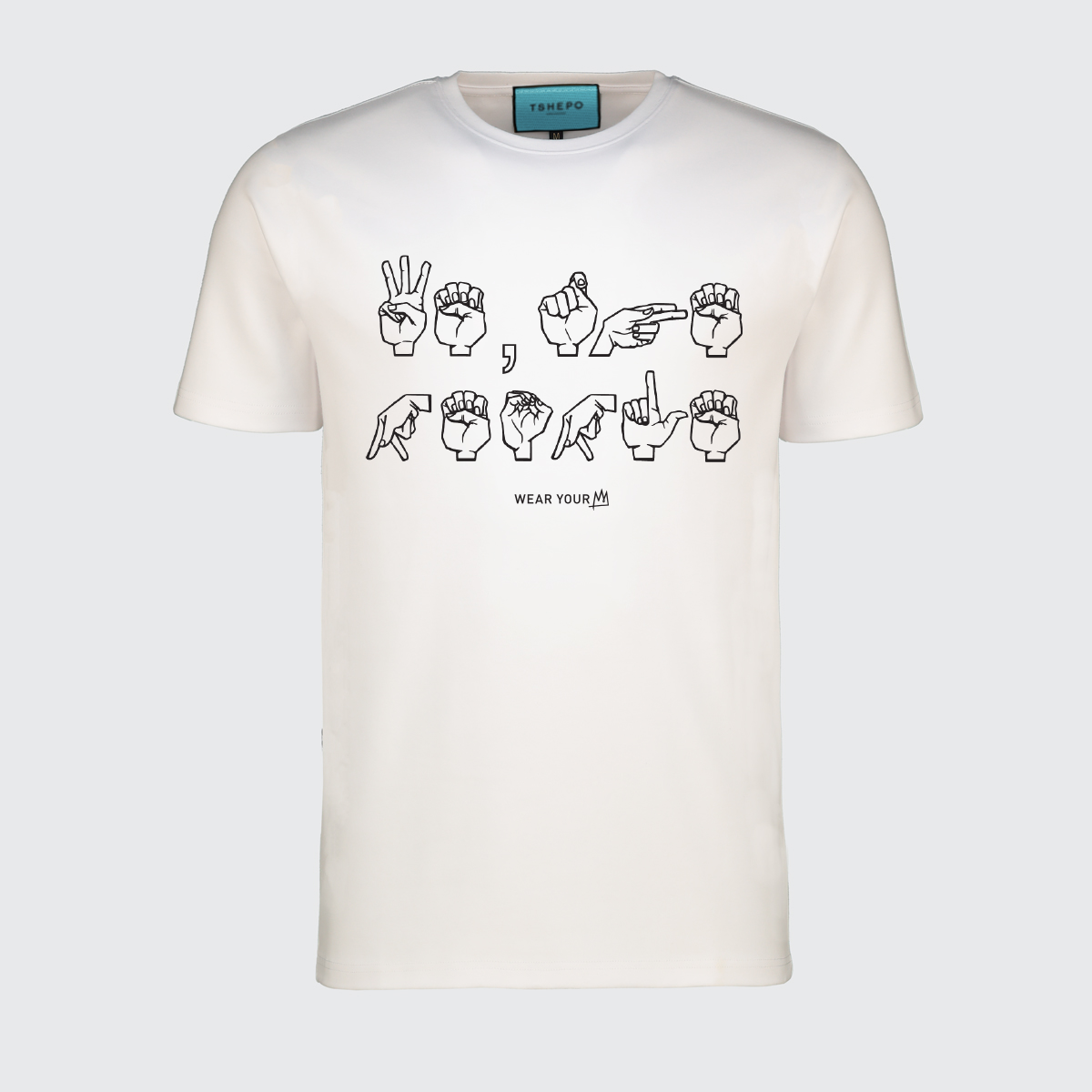 SIGN LANGUAGE T-SHIRT, WHITE