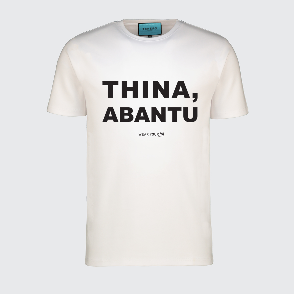 THINA,  ABANTU T-SHIRT, WHITE