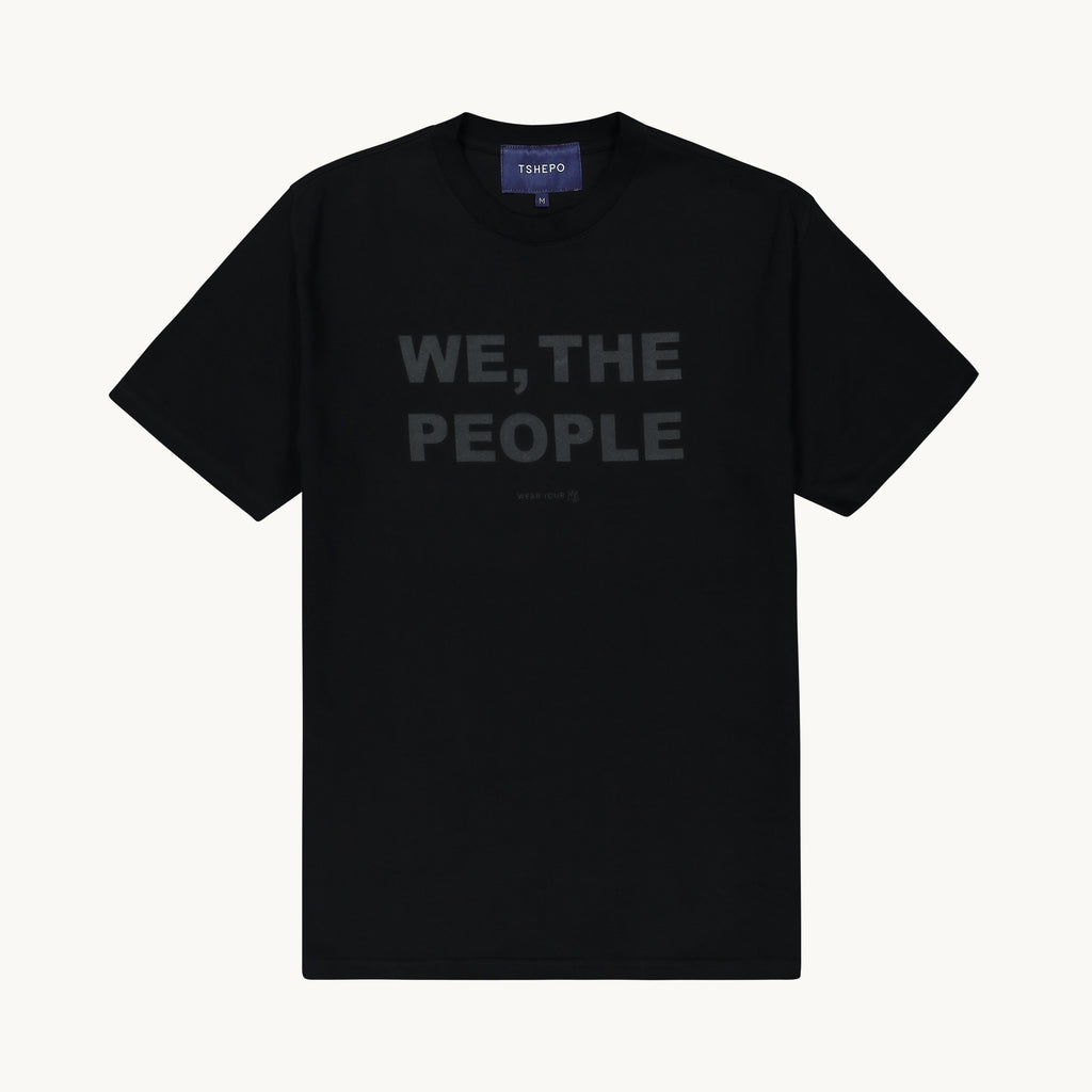 TSHEPO WE, THE PEOPLE T-SHIRT, DOUBLE BLACK