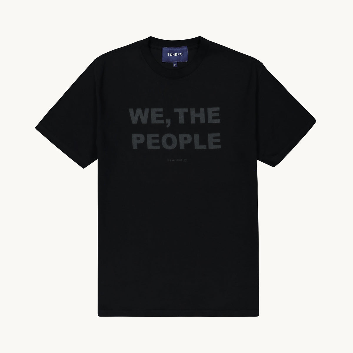 TSHEPO WE, THE PEOPLE T-SHIRT, DOUBLE BLACK