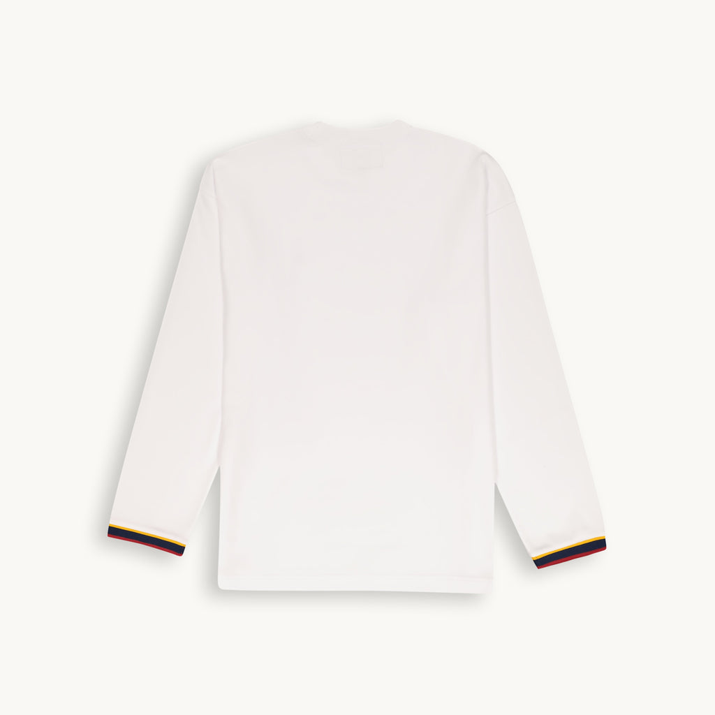 FLAG CUFF MONARCH LONG SLEEVE T-SHIRT WHITE
