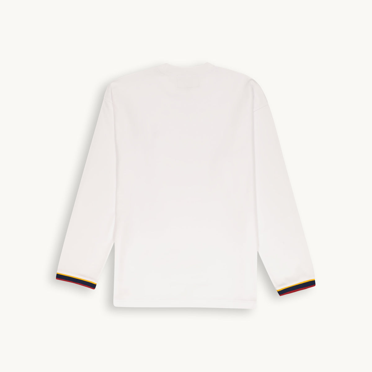 FLAG CUFF MONARCH LONG SLEEVE T-SHIRT WHITE