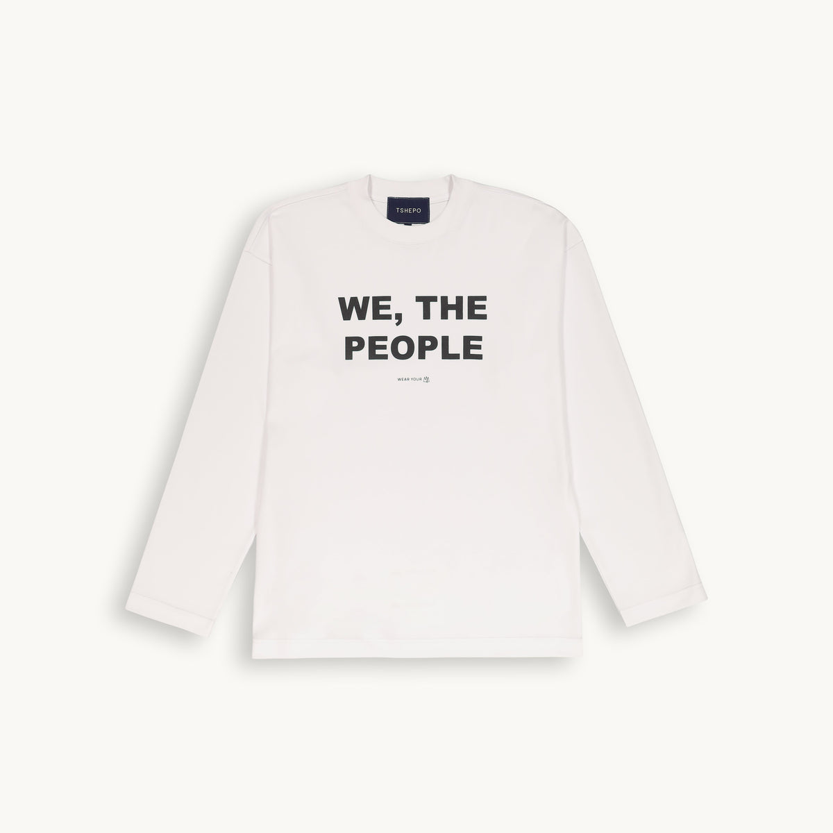 WE, THE PEOPLE LONG SLEEVE T-SHIRT - WHITE