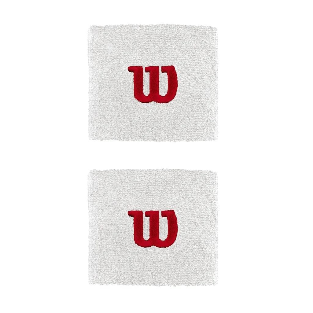 Wilson W Wristbands 2 pack – White