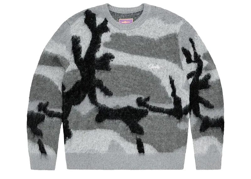 Corteiz Mohair Knit Sweater Camo