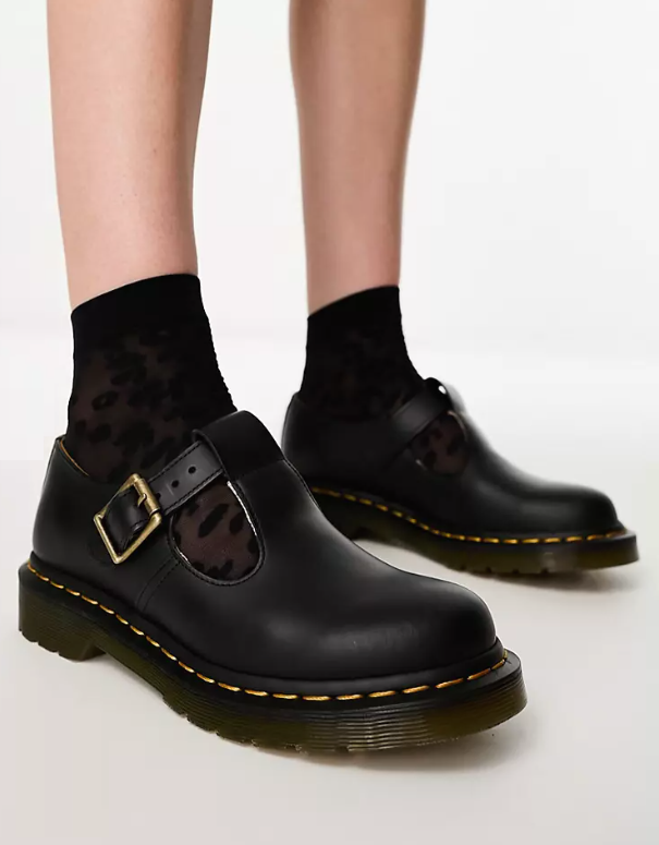 DR. MARTENS POLLEY BLACK SMOOTH