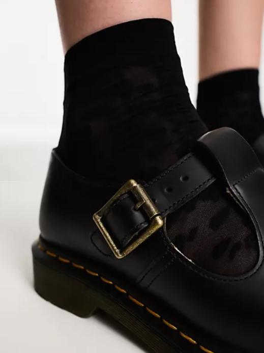 DR. MARTENS POLLEY BLACK SMOOTH