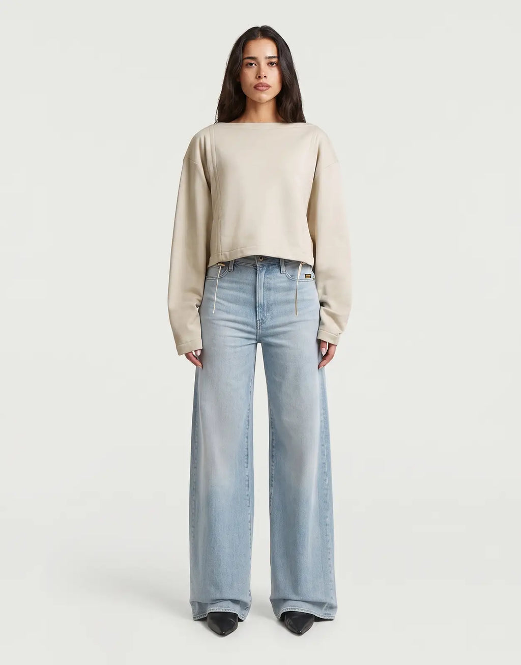 G-Star RAW Adjustable Strings Whitebait Sweatshirt