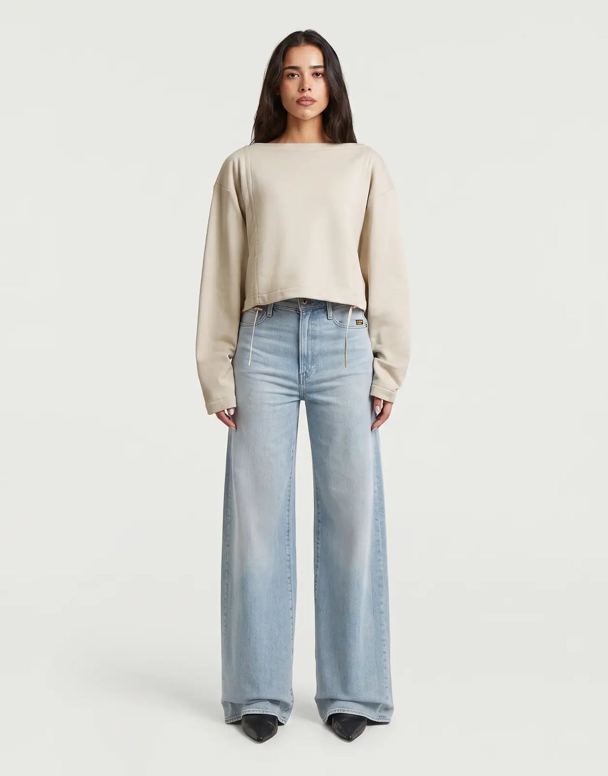 G-Star RAW Adjustable Strings Whitebait Sweatshirt