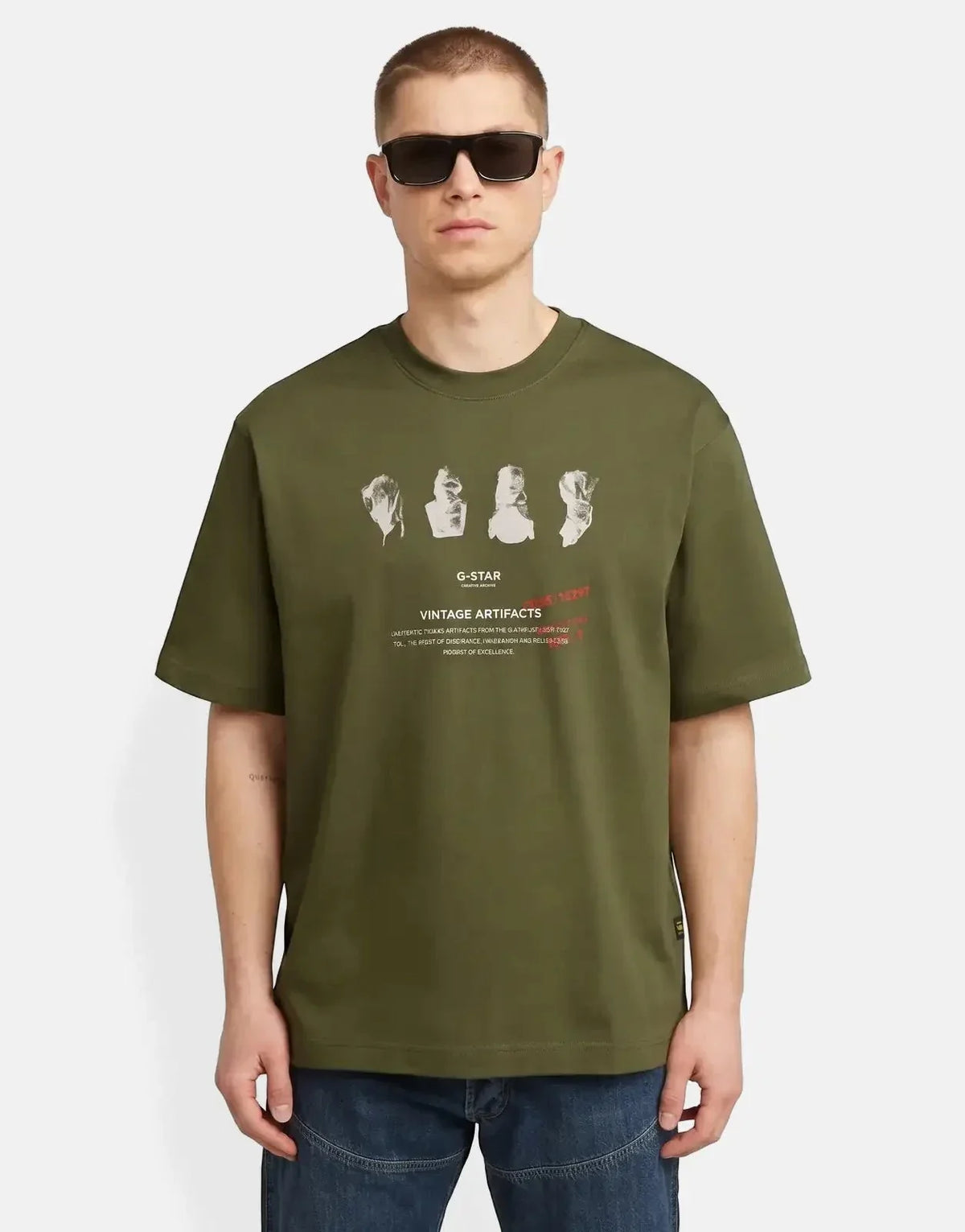 G-Star RAW Artifacts Boxy Shadow Olive T-Shirt