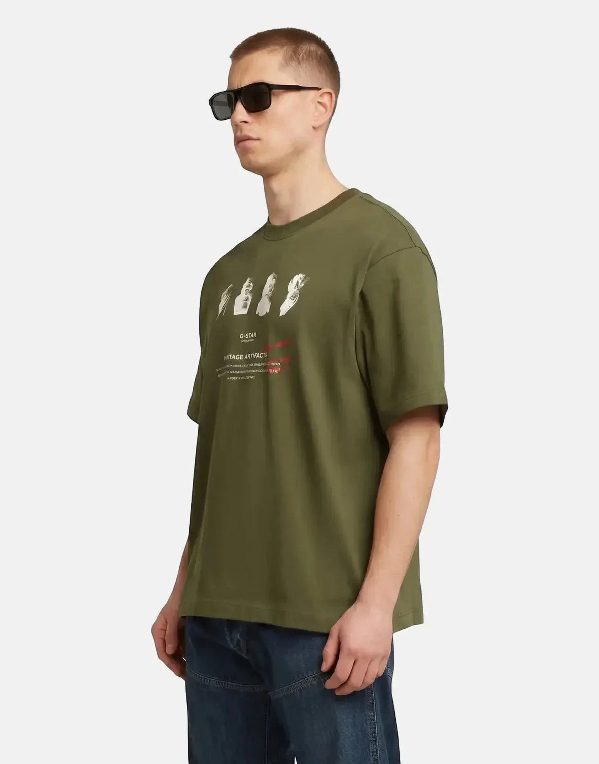 G-Star RAW Artifacts Boxy Shadow Olive T-Shirt