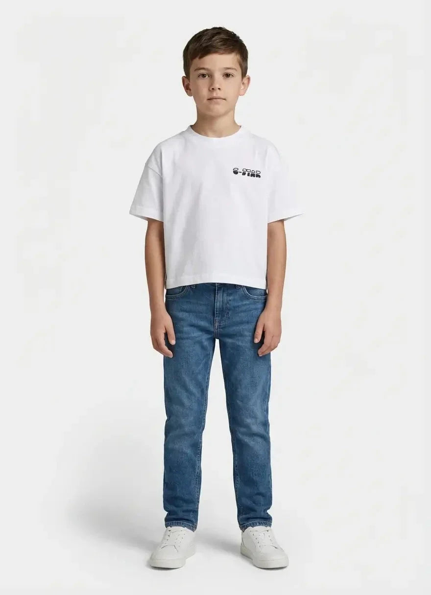 G-Star RAW Boys Cropped Relaxed White T-Shirt