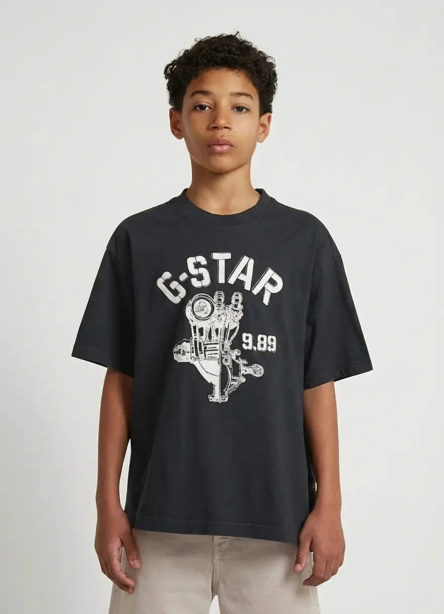 G-Star RAW Boys Oversized Dk Black T-Shirt