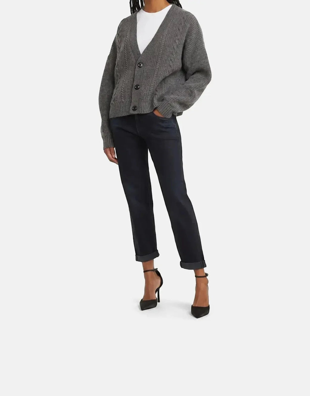 G-Star RAW Cable Cropped Cardi Granite knitwear