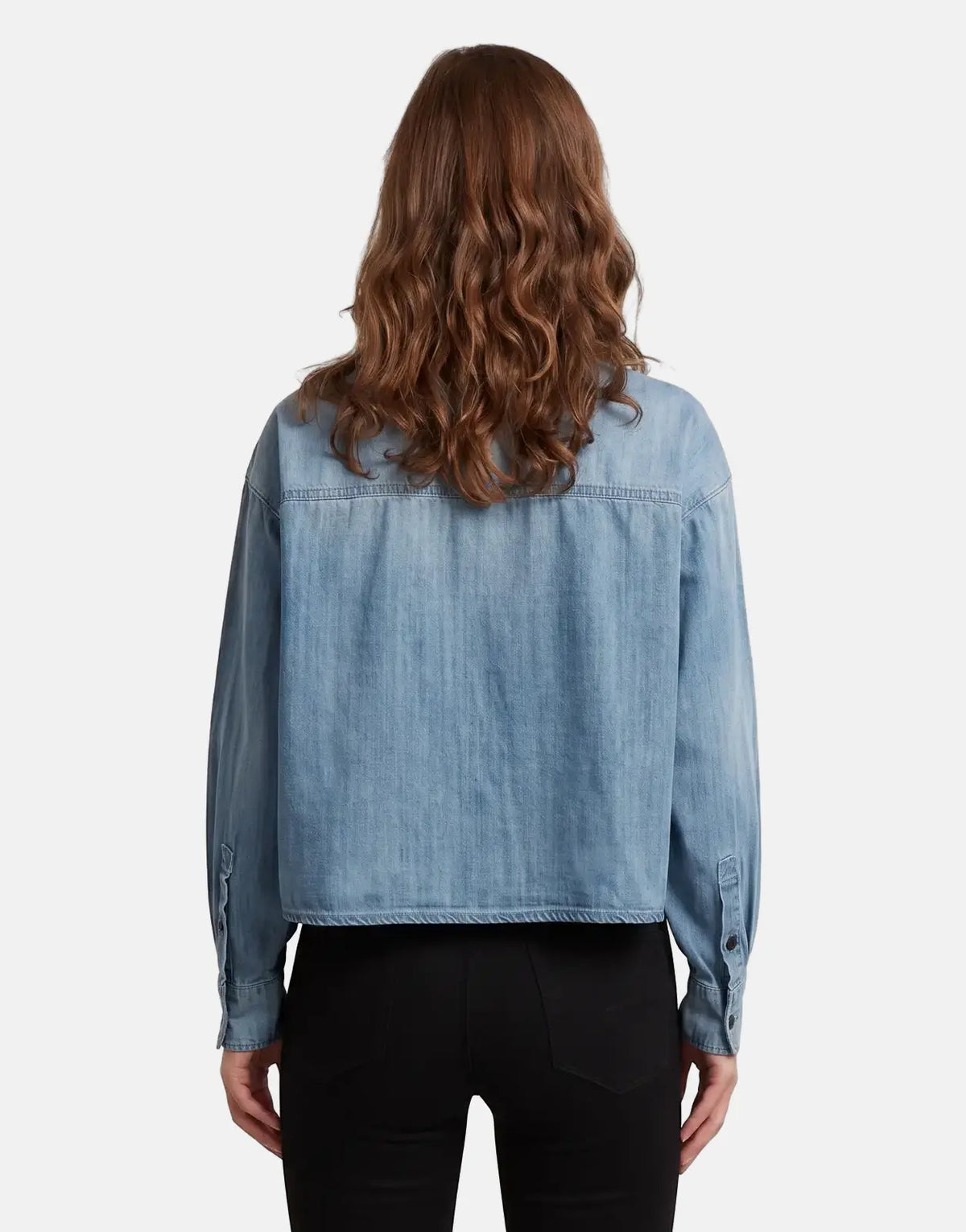 G-Star RAW Cropped Relaxed Shirt Faded Cadet Blue