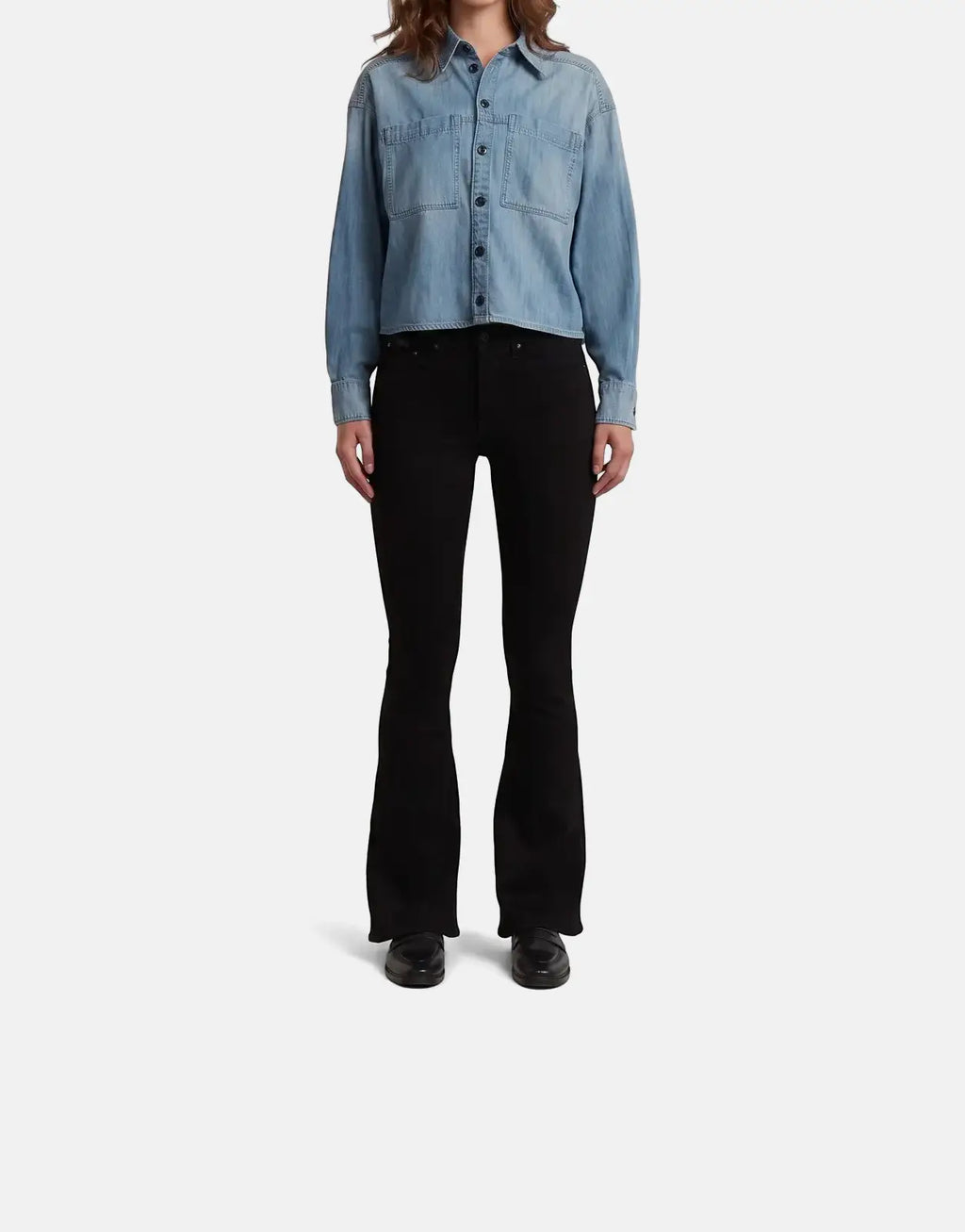 G-Star RAW Cropped Relaxed Shirt Faded Cadet Blue