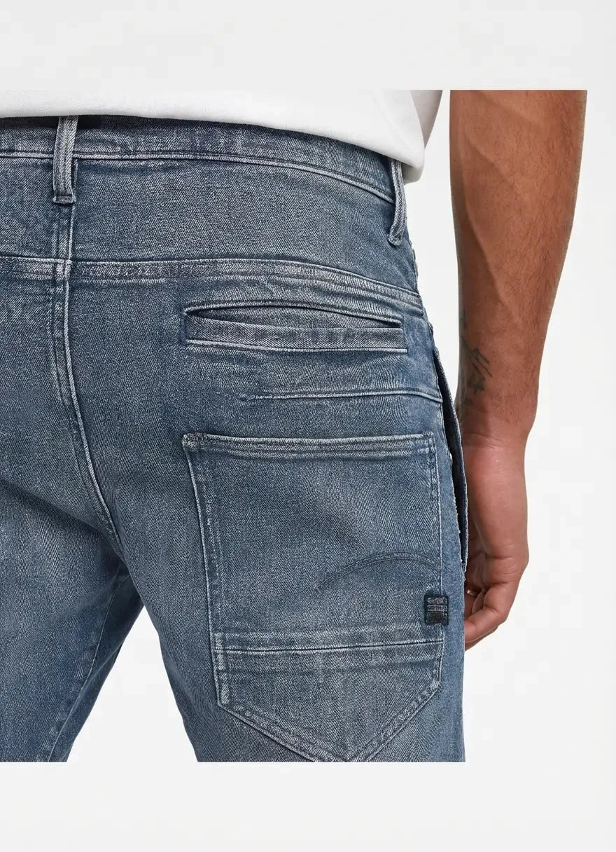 G-Star RAW D-Staq  Faded Blue Pebble Restored 3D Slim Jeans