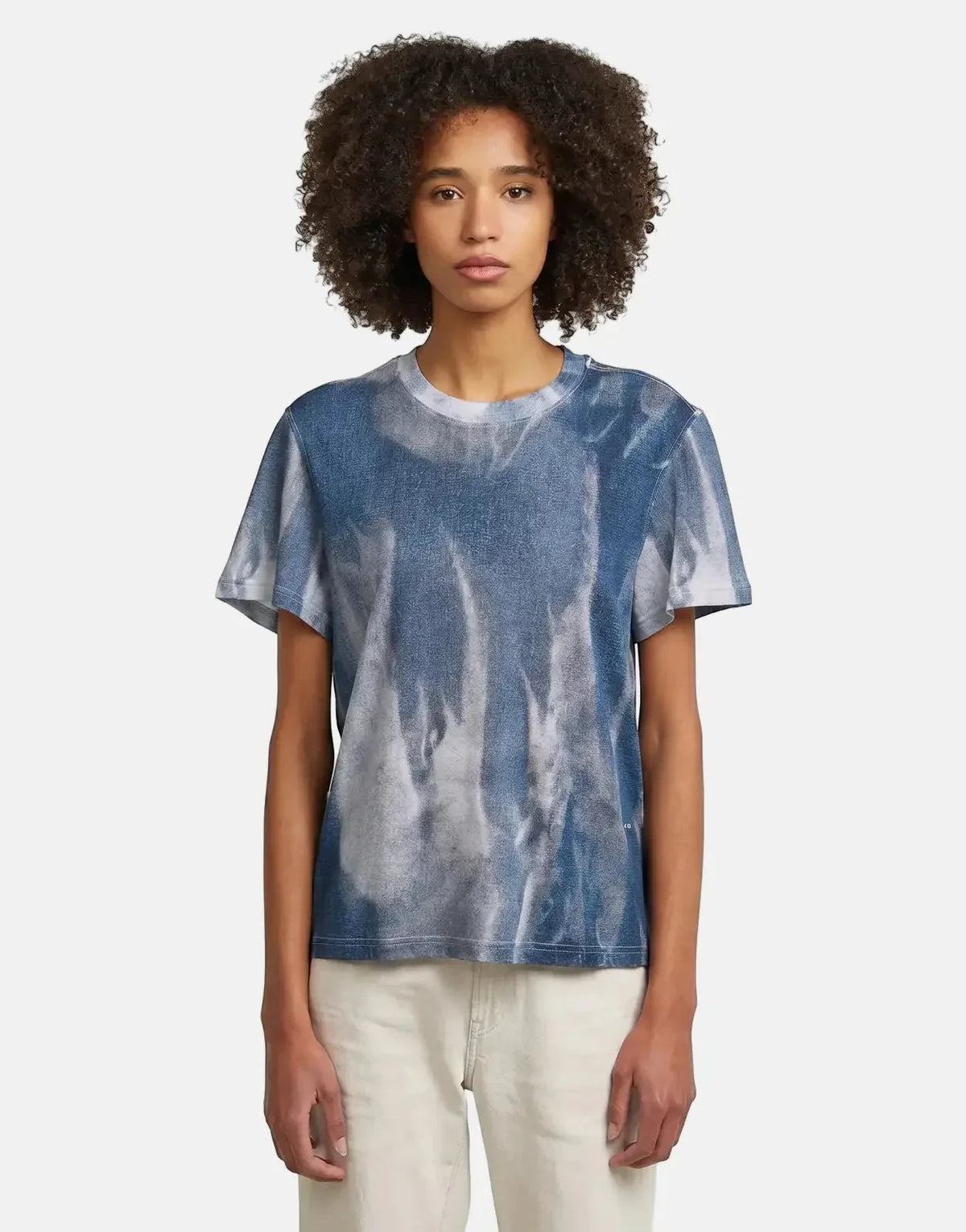 G-Star RAW Denim Print Denim Flame T-Shirt